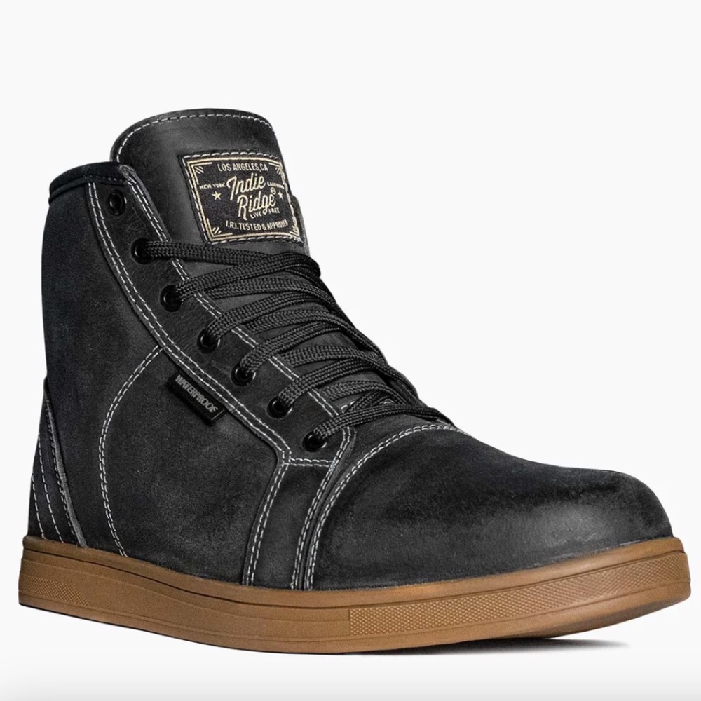 Leather Motorcycle Boots - The Crow - Coffee version